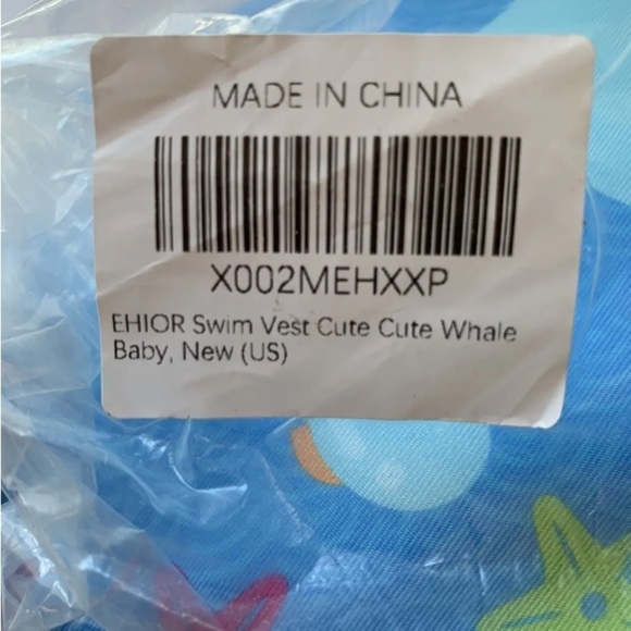 EHIOR SWIM VEST AGES 2-6 BLUE WHATEVER MULTICOLOR PRINT LIGHTWEIGHT - Picture 5 of 6